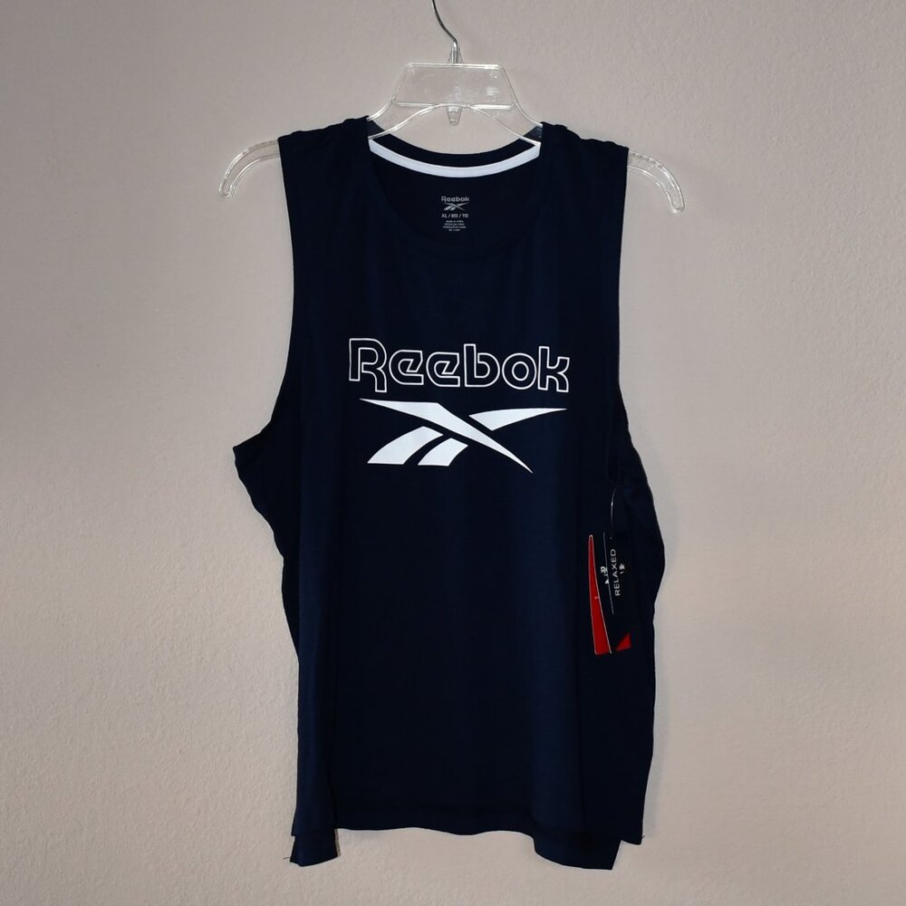NWT Reebok Maritime Blue Identity Relaxed Tank Top Size XL